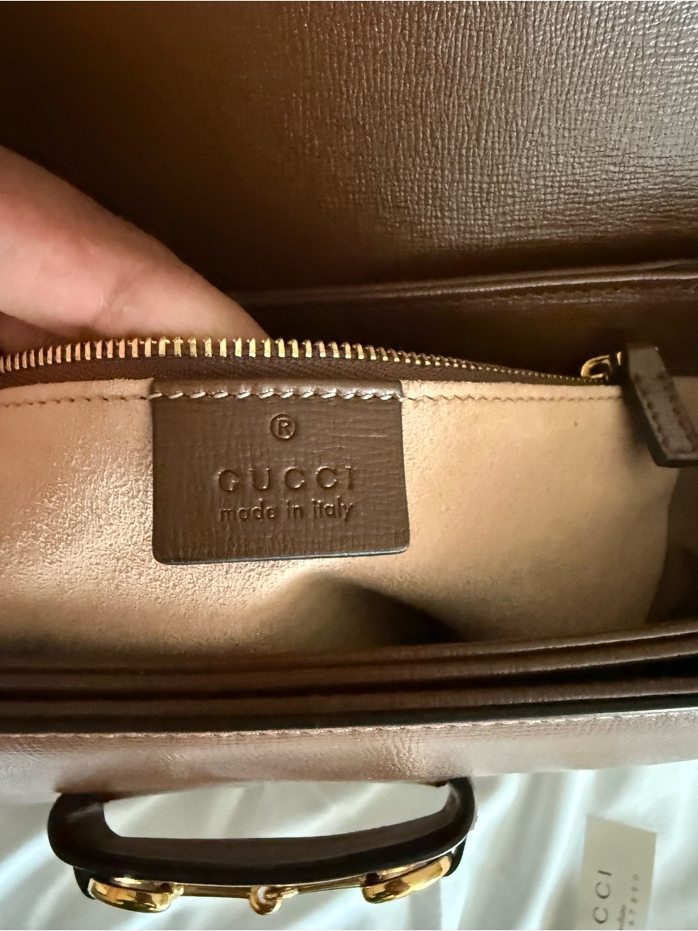 Horsebit 1955 Shoulder Bag Brown Sugar - Picture 8 of 10